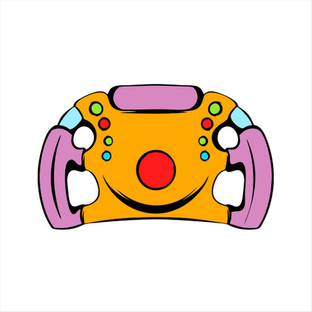 video game controller doodle icon, vector illustration, eps10のイラスト素材