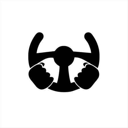 Steering wheel icon on white background. Steering wheel vector iconのイラスト素材