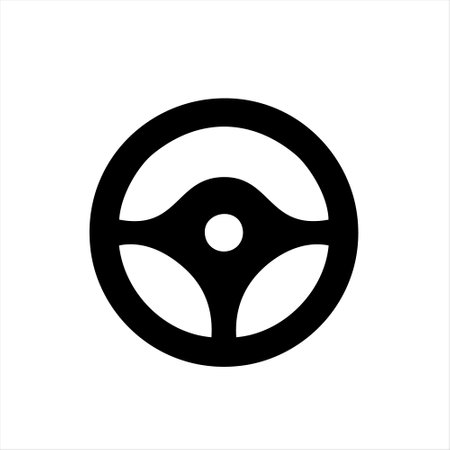 Steering wheel icon. Steering wheel icon vector. Steering wheel vector icon. Steering wheel vector iconのイラスト素材