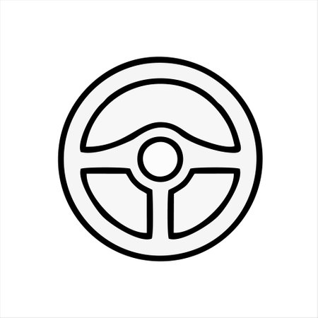 Steering wheel icon. Steering wheel vector icon. Steering wheel vector iconのイラスト素材