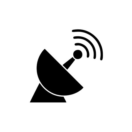 Satellite dish icon vector. antenna illustration sign. communication symbol.のイラスト素材