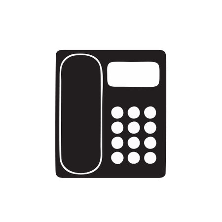 telephone icon vector illustration design template isolated white background. telephone icon vector design templateのイラスト素材