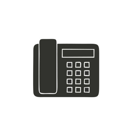 Telephone icon vector design illustration isolated on white background. Telephone icon vector design templateのイラスト素材