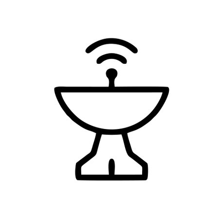 Satellite icon vector. antenna illustration sign. signal symbol or logo.のイラスト素材