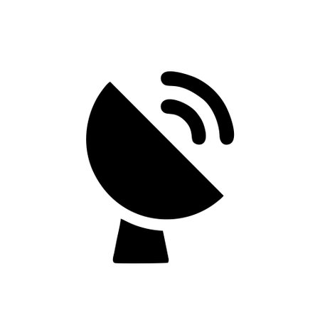 Satellite icon vector. antenna illustration sign. signal symbol or logo.のイラスト素材