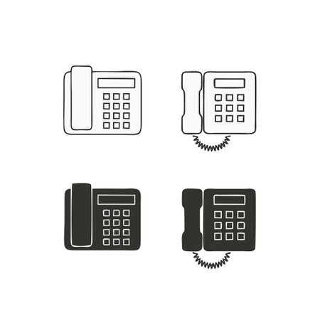 Telephone icon vector design template illustration. Telephone icon vector design templateのイラスト素材