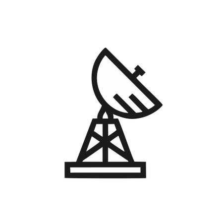 Satellite dish icon vector. satellite dish illustration sign. antenna symbol.のイラスト素材