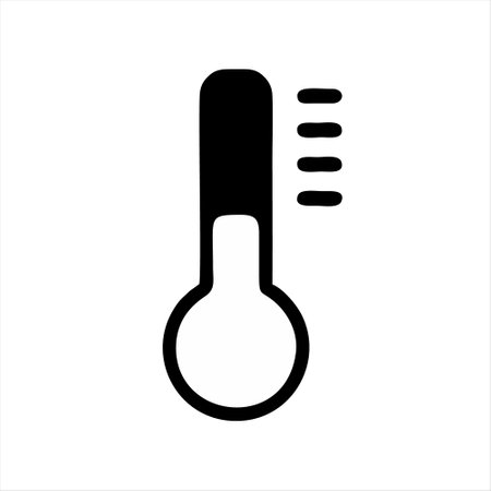 Thermometer icon. Vector illustration. Isolated on white background.のイラスト素材