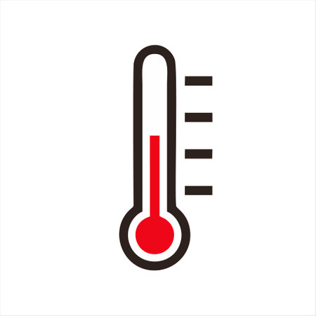 thermometer icon vector design template. temperature icon vector design templateのイラスト素材