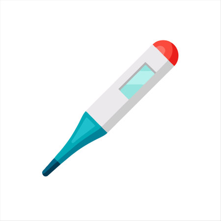 Thermometer icon. Vector illustration of a medical thermometer.のイラスト素材