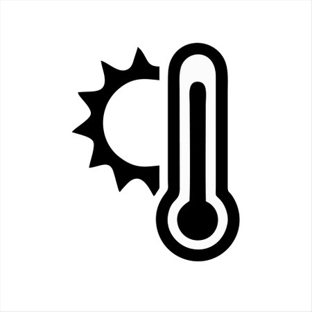 Thermometer icon on white background. Flat style. Vector illustration.のイラスト素材