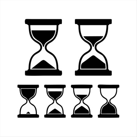 Hourglass icon set on white background. Vector illustration. Eps 10.のイラスト素材