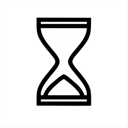 Hourglass line icon, outline vector graphics, a linear pattern on a white background, eps 10.のイラスト素材