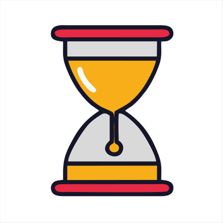 hourglass color icon vector illustration. time management sign. isolated on white backgroundのイラスト素材