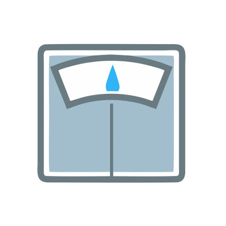 Bathroom scale icon, vector illustration. Flat design style.のイラスト素材