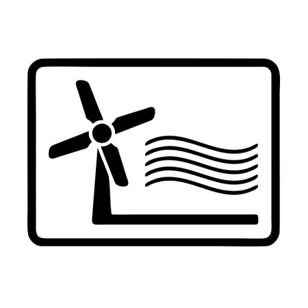 Wind turbine icon vector. windmill illustration sign. energy symbol.のイラスト素材