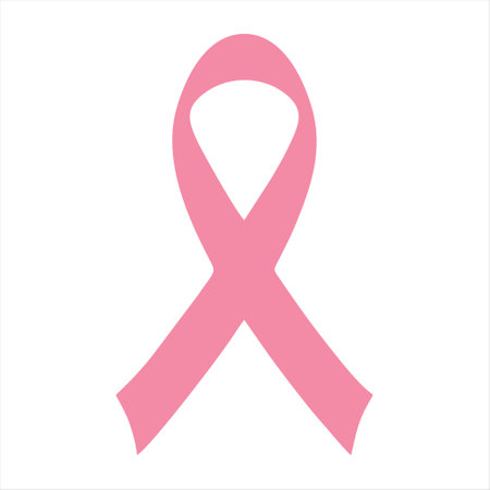 Breast Cancer Awareness Ribbon Vector Illustration 
pink ribbon symbolのイラスト素材