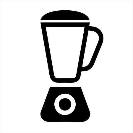 Blender icon. Kitchen appliances. Silhouette of a blender.のイラスト素材