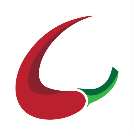 chili pepper logo vector design template, chili logo design template. chili icon vectorのイラスト素材