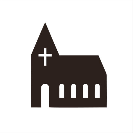 church icon vector, church icon vector, church icon vector, church icon vectorのイラスト素材