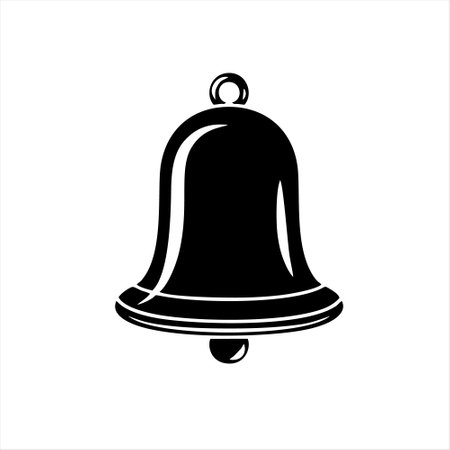 Black bell icon on white background. Vector illustration. EPS 10.のイラスト素材