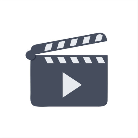 Movie clapperboard icon. Movie clapperboard vector icon.のイラスト素材
