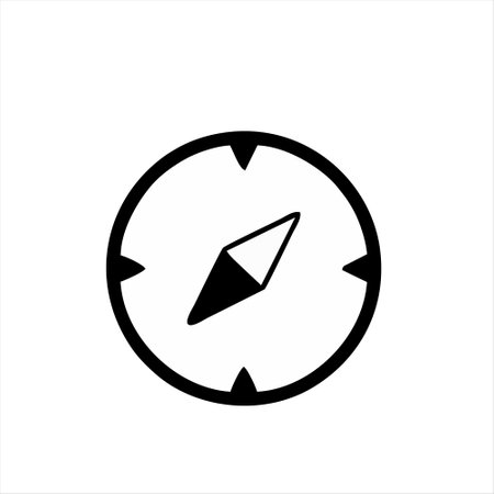 Compass icon vector. Compass icon vector. Compass icon vector. Compass icon vector. Compass icon vector. Compass icon flat designのイラスト素材