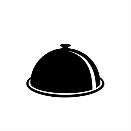 Restaurant cloche icon isolated on white background. Vector illustrationのイラスト素材