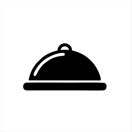 Restaurant cloche icon isolated on white background. Vector illustrationのイラスト素材