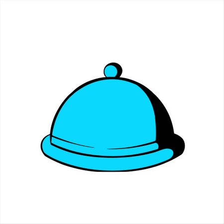 Illustration of a restaurant cloche on a white background. Vector illustrationのイラスト素材