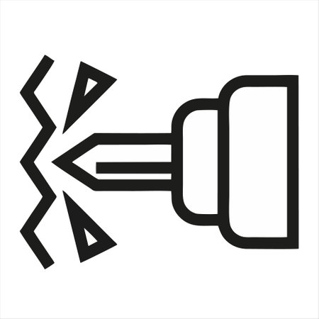 Broken electrical switch icon. Simple illustration of broken electrical switch vector icon for webのイラスト素材