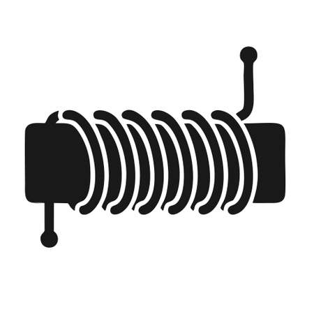 Wire coil icon isolated on white background from sew collection. Wire coil icon trendy and modern Wire coil symbol for logo, web, app, UI.のイラスト素材