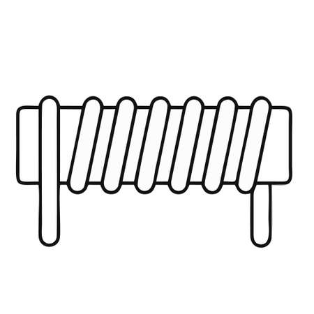 Wire coil icon isolated on white background from sew collection. Wire coil icon trendy and modern Wire coil symbol for logo, web, app, UI.のイラスト素材