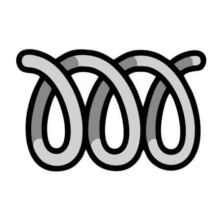 Wire coil icon isolated on white background from sew collection. Wire coil icon trendy and modern Wire coil symbol for logo, web, app, UI.のイラスト素材