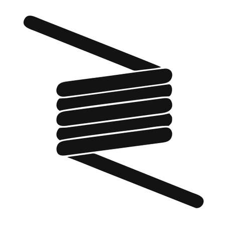 Wire coil icon isolated on white background from sew collection. Wire coil icon trendy and modern Wire coil symbol for logo, web, app, UI.のイラスト素材