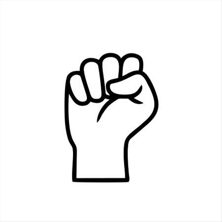 Fist icon isolated on white background. Fist icon in trendy design style. Fist vector icon modern and simple flat symbol for web site, mobile, logo, app, UI.のイラスト素材