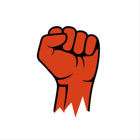 Fist icon isolated on white background. Fist icon in trendy design style. Fist vector icon modern and simple flat symbol for web site, mobile, logo, app, UI.のイラスト素材