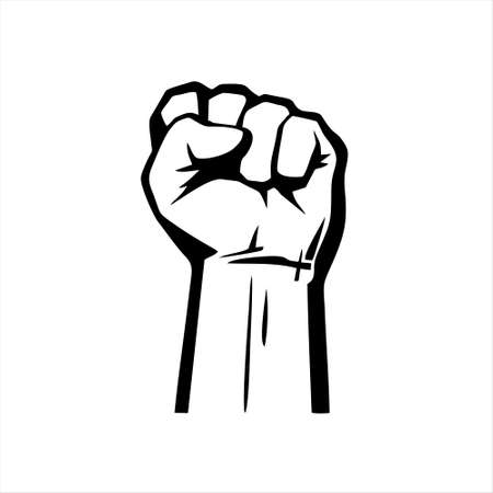 Fist icon isolated on white background. Fist icon in trendy design style. Fist vector icon modern and simple flat symbol for web site, mobile, logo, app, UI.のイラスト素材