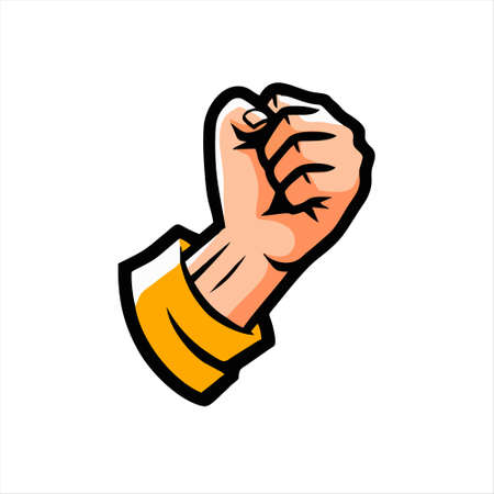 Fist icon isolated on white background. Fist icon in trendy design style. Fist vector icon modern and simple flat symbol for web site, mobile, logo, app, UI.のイラスト素材
