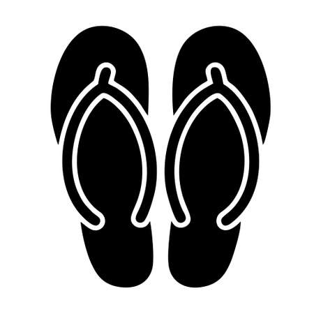 Flip flop icon isolated on white background from clothes and outfit collection. Flip flop icon trendy and modern Flip flop symbol for logo, web, app, UI. Flip flop icon simple signのイラスト素材