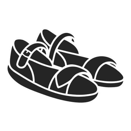 Flip flop icon isolated on white background from clothes and outfit collection. Flip flop icon trendy and modern Flip flop symbol for logo, web, app, UI. Flip flop icon simple signのイラスト素材