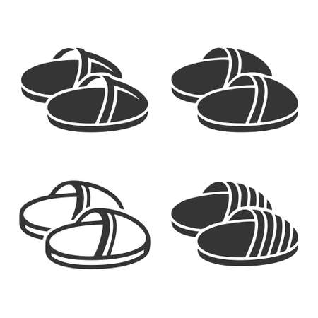 Flip flop icon isolated on white background from clothes and outfit collection. Flip flop icon trendy and modern Flip flop symbol for logo, web, app, UI. Flip flop icon simple signのイラスト素材