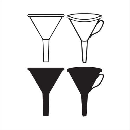funnel icon isolated on white background from web essentials collection. funnel icon thin line outline linear funnel symbol for logo, web, app, UI. funnel iconのイラスト素材