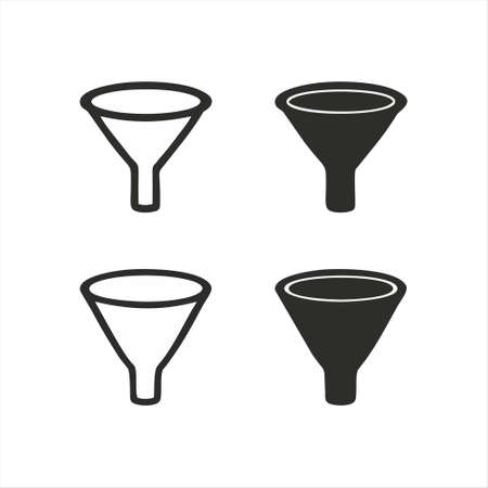 funnel icon isolated on white background from web essentials collection. funnel icon thin line outline linear funnel symbol for logo, web, app, UI. funnel iconのイラスト素材