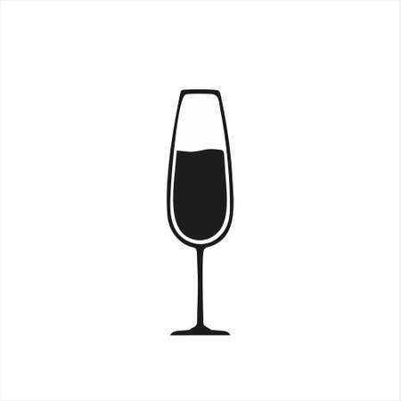 wine glass icon isolated on white background. wine glass icon for logo, web, app, UI. wine glass icon simple sign. wine glass iconのイラスト素材