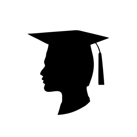 female student icon isolated on white background. female student icon thin line outline linear female student symbol for logo, web, app, UI. female student icon simple sign.のイラスト素材