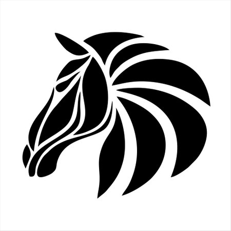 Horse head Vector. Horse icon. Horse symbol. Horse Logo. Horse Logo EPS 10. Horse emblem. Horse badge. Horse head vector illustration isolated on white background.のイラスト素材