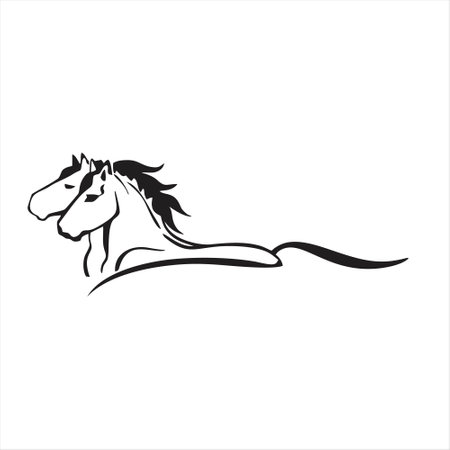 Horse head Vector. Horse icon. Horse symbol. Horse Logo. Horse Logo EPS 10. Horse emblem. Horse badge. Horse head vector illustration isolated on white background.のイラスト素材