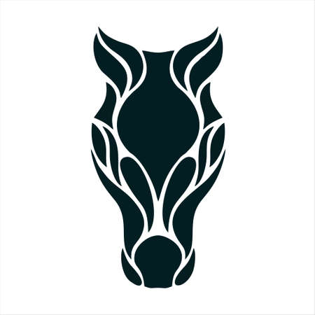 Horse head Vector. Horse icon. Horse symbol. Horse Logo. Horse Logo EPS 10. Horse emblem. Horse badge. Horse head vector illustration isolated on white background.のイラスト素材