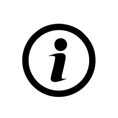 Information icon isolated on white background. Information icon in trendy design style for web site and mobile app. Information vector icon modern and simple symbol.のイラスト素材